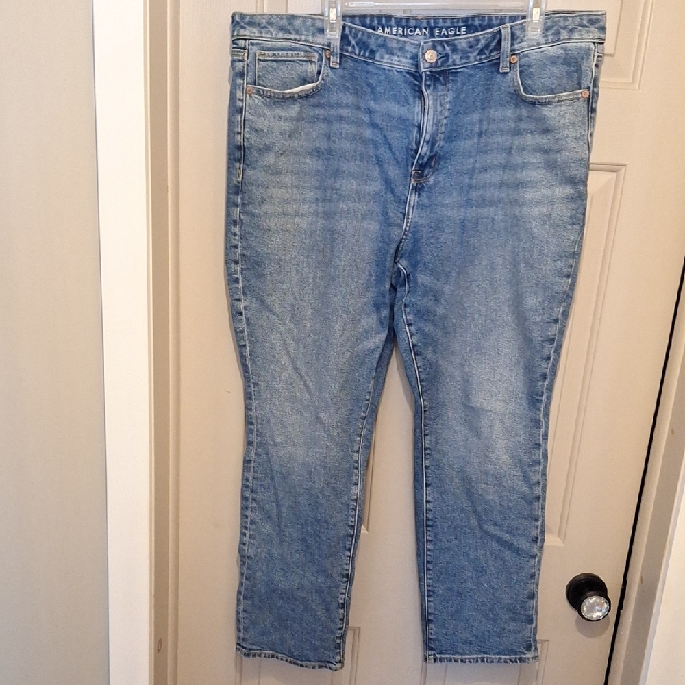 AE Stretch Skinny Jean, Classic Medium Blue, 14 Short